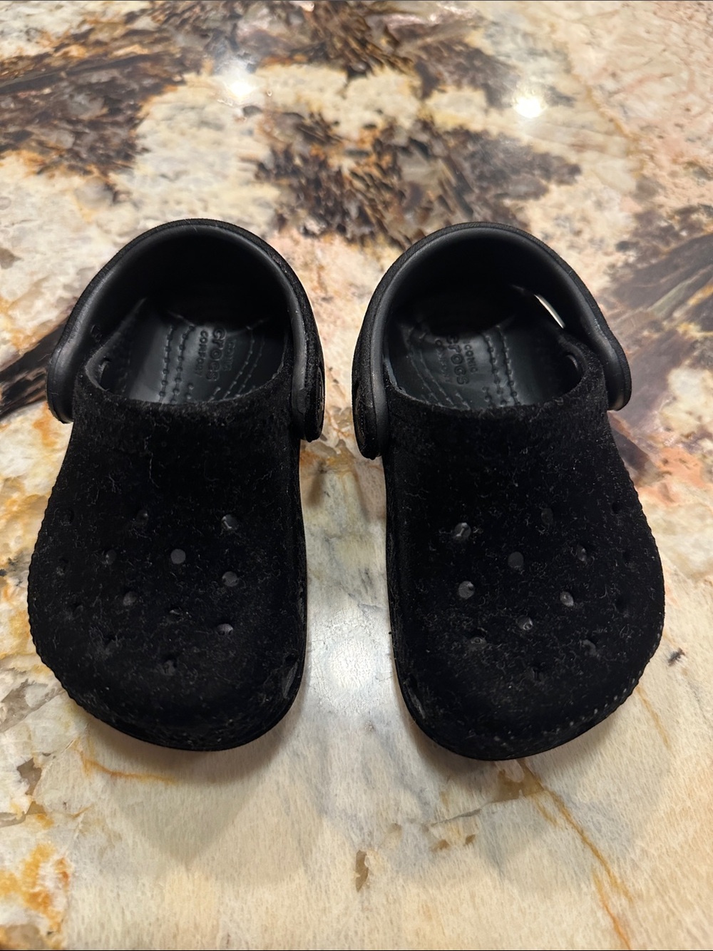 CROCS Kids Classic Clog - Black Suede Look